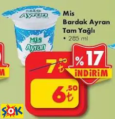 MİS BARDAK AYRAN TAM YAĞLI 285 ML